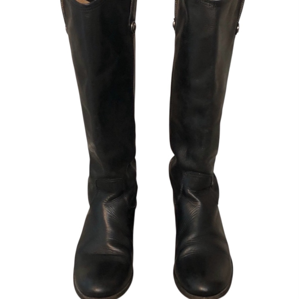 Frye Melissa Button Boot Women’s Black Leather Riding Boots - 7.5 B - Picture 10 of 16